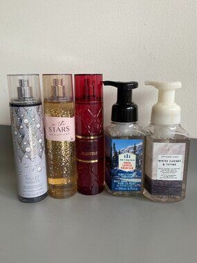 Bath & Body Works New 5-Pc Bundle In The Stars, Ballet Nights, Oh Cherry + Soaps